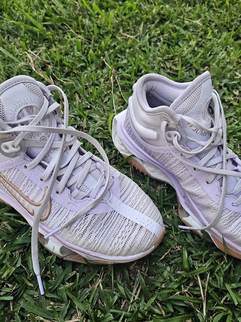 Nike Women’s Lilac and White Basketball Sneakers